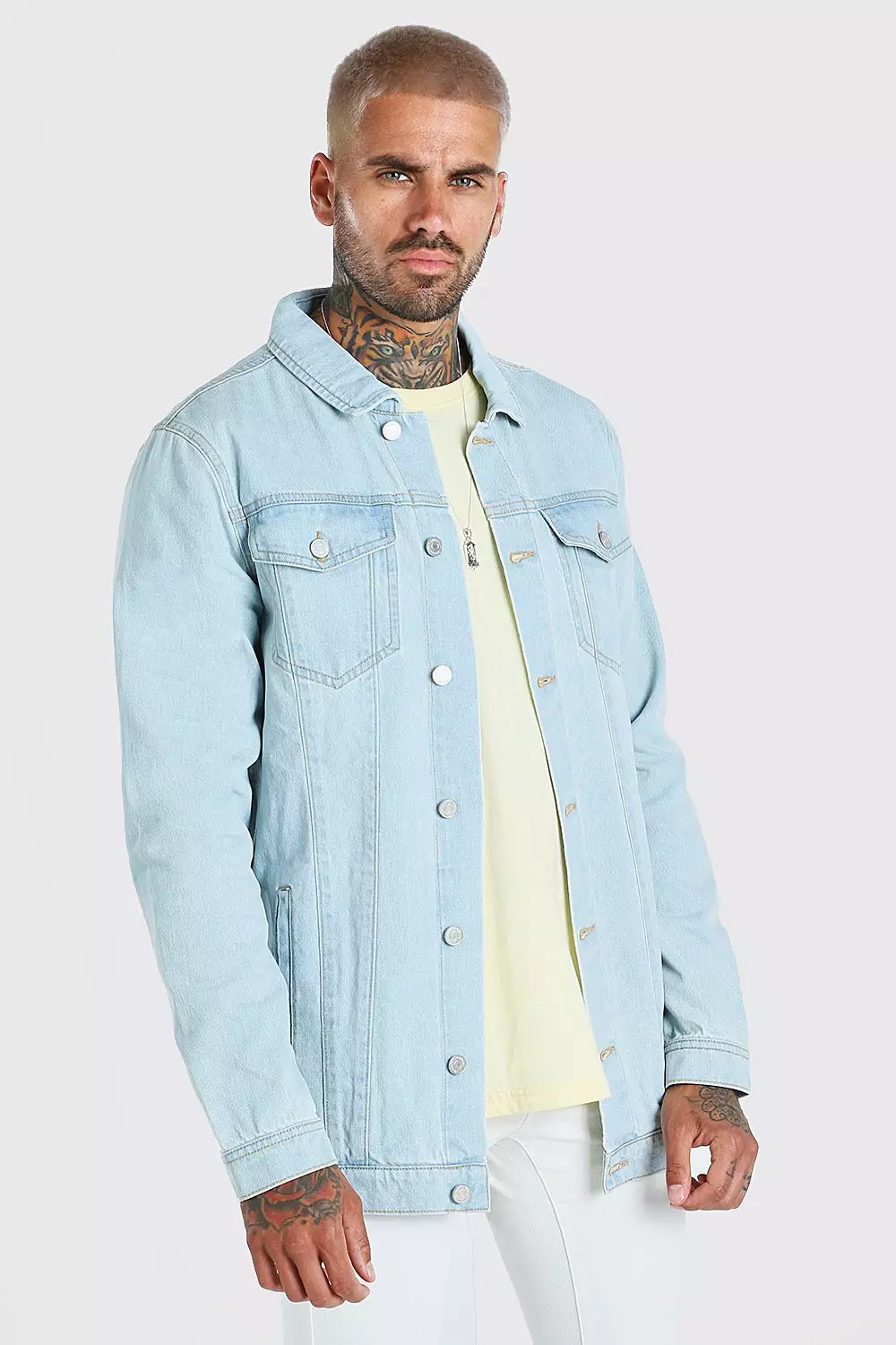 Boohoo longline 2025 denim jacket